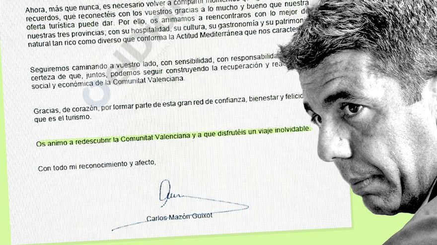 Mazón se dirige por primera vez a las víctimas de la DANA para publicitar sus ayudas al turismo: "Que disfrutéis un viaje inolvidable"