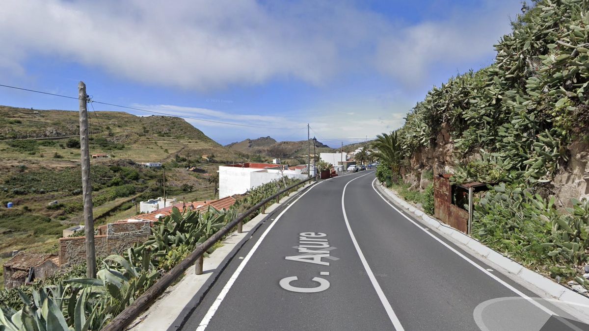 Carretera GM-1, a la altura de Arure, en La Gomera.