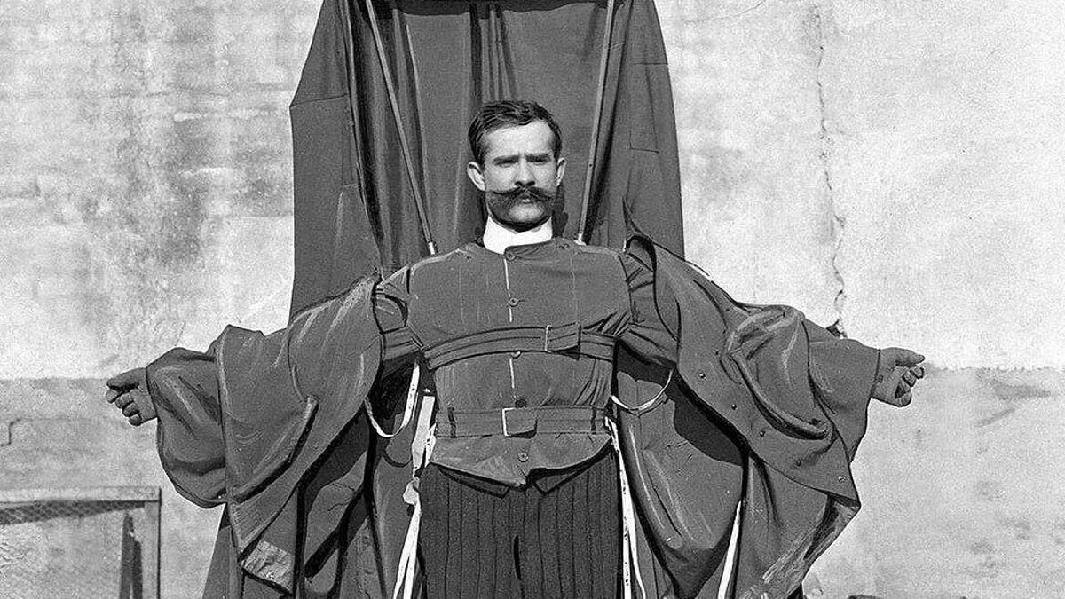 Obsesionado con volar, diseñó su propio paracaídas y se tiró de la Torre Eiffel, pero su invento acabó en tragedia