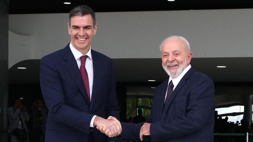 Archivo - Pedro Sánchez se reúne con Lula da Silva en Brasilia.