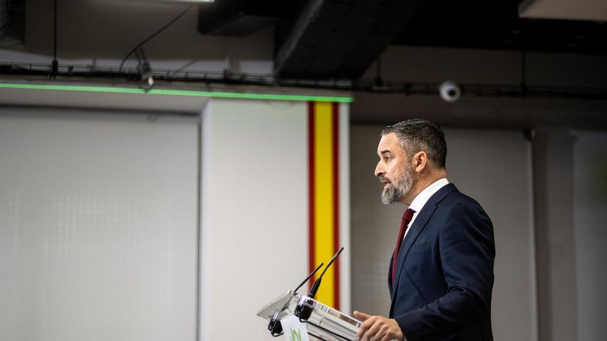 El líder de Vox, Santiago Abascal, valora los resultados de las elecciones.