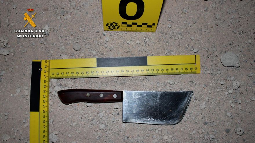 Arma blanca utilizada en el robo en un hotel de Costa Antigua (Fuerteventura)