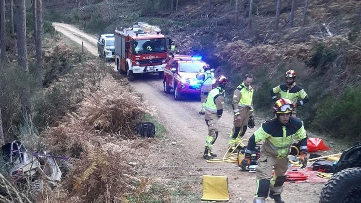 Lugar del accidente ocurrido en la pista de Foncebadón.