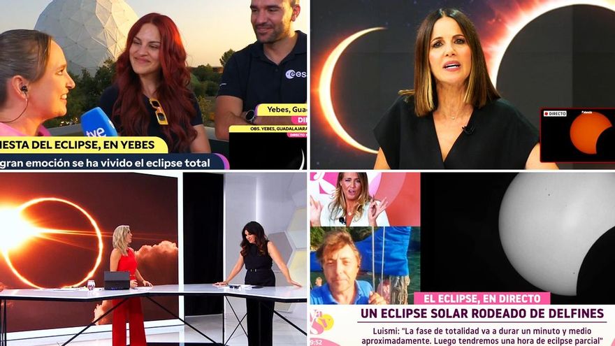 Así se vivió el histórico eclipse solar en RTVE, Atresmedia y Mediaset: "Un minuto que recordaréis toda la vida"