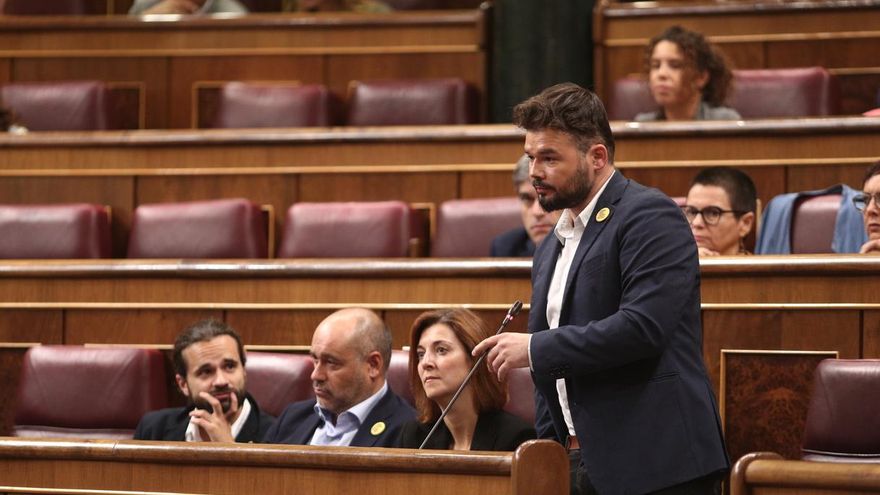 Rufián reitera su condena de la violencia aunque cree que se hace un "relato soez" para vincularla con el separatismo