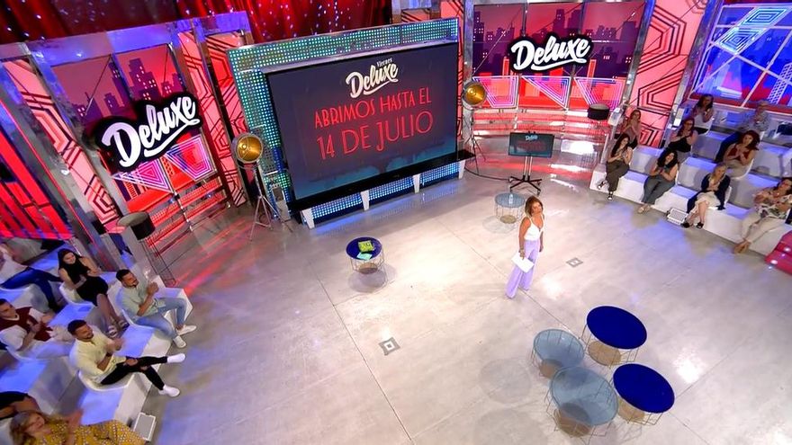 María Patiño en la reapertura del plató de 'Sálvame'