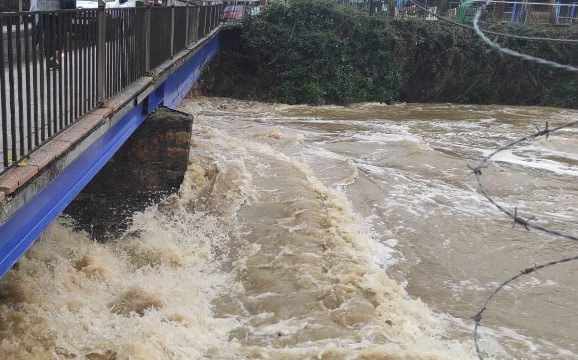 El río Cadagua, con un gran caudal