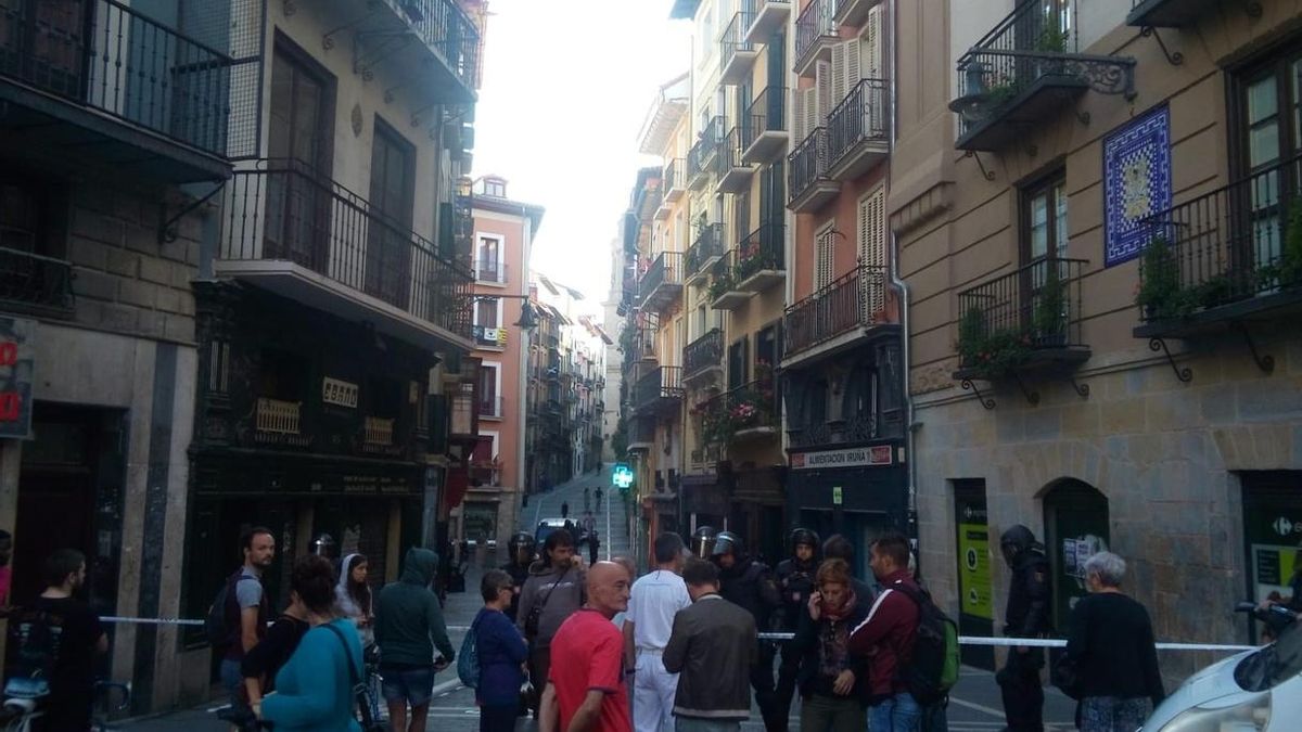 Desalojan el 'gaztetxe Maravillas', en el Palacio Marqués de Rozalejo de Pamplona