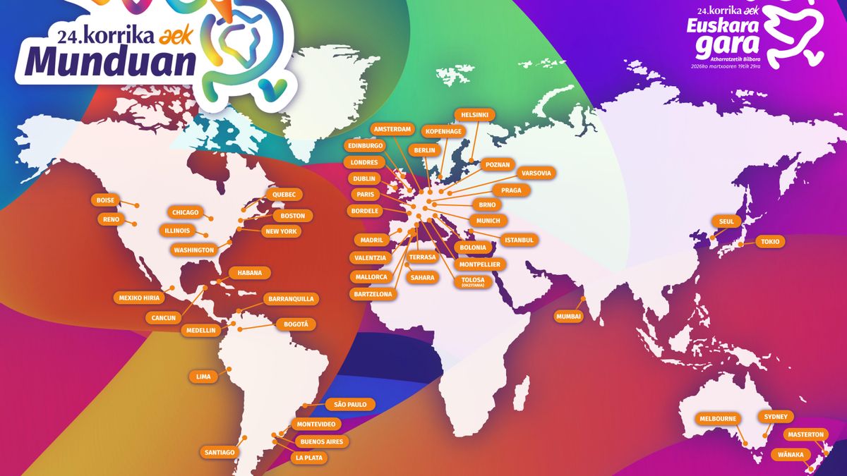 24. Korrika munduan mapa