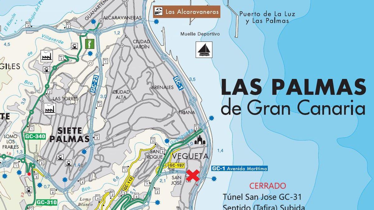 Cierre del túnel de San José durante la noche de este martes