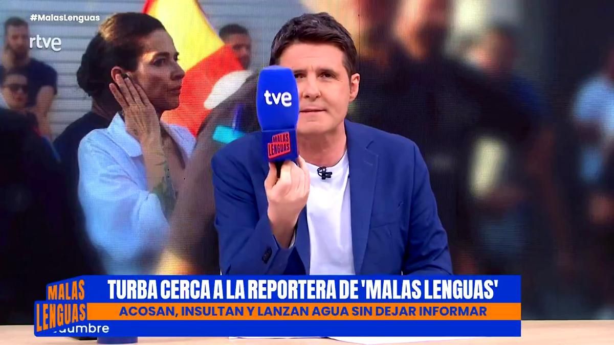 Cintora condena en 'Malas lenguas' el acoso a su reportera con el micrófono de RTVE: "Quieren que no exista este programa"