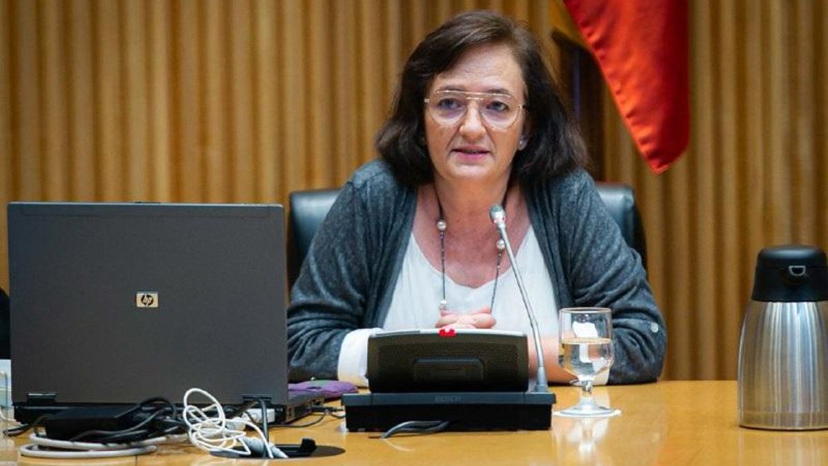 La presidenta de la AIReF, Cristina Herrero, en la Comisión para la reconstrucción del Congreso