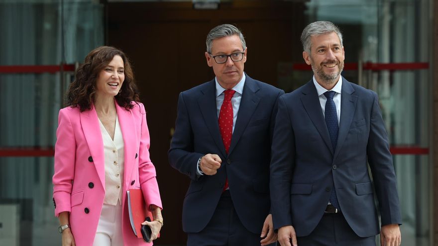 La presidenta de la Comunidad de Madrid, Isabel Diaz Ayuso durante el debate del estado de la región, este jueves en la Asamblea de Madrid. EFE/ Kiko Huesca
