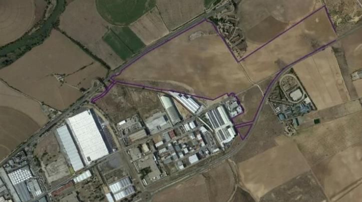 Plano de la ampliación inicial (antes de la actual modificación) del polígono industrial de Toledo
