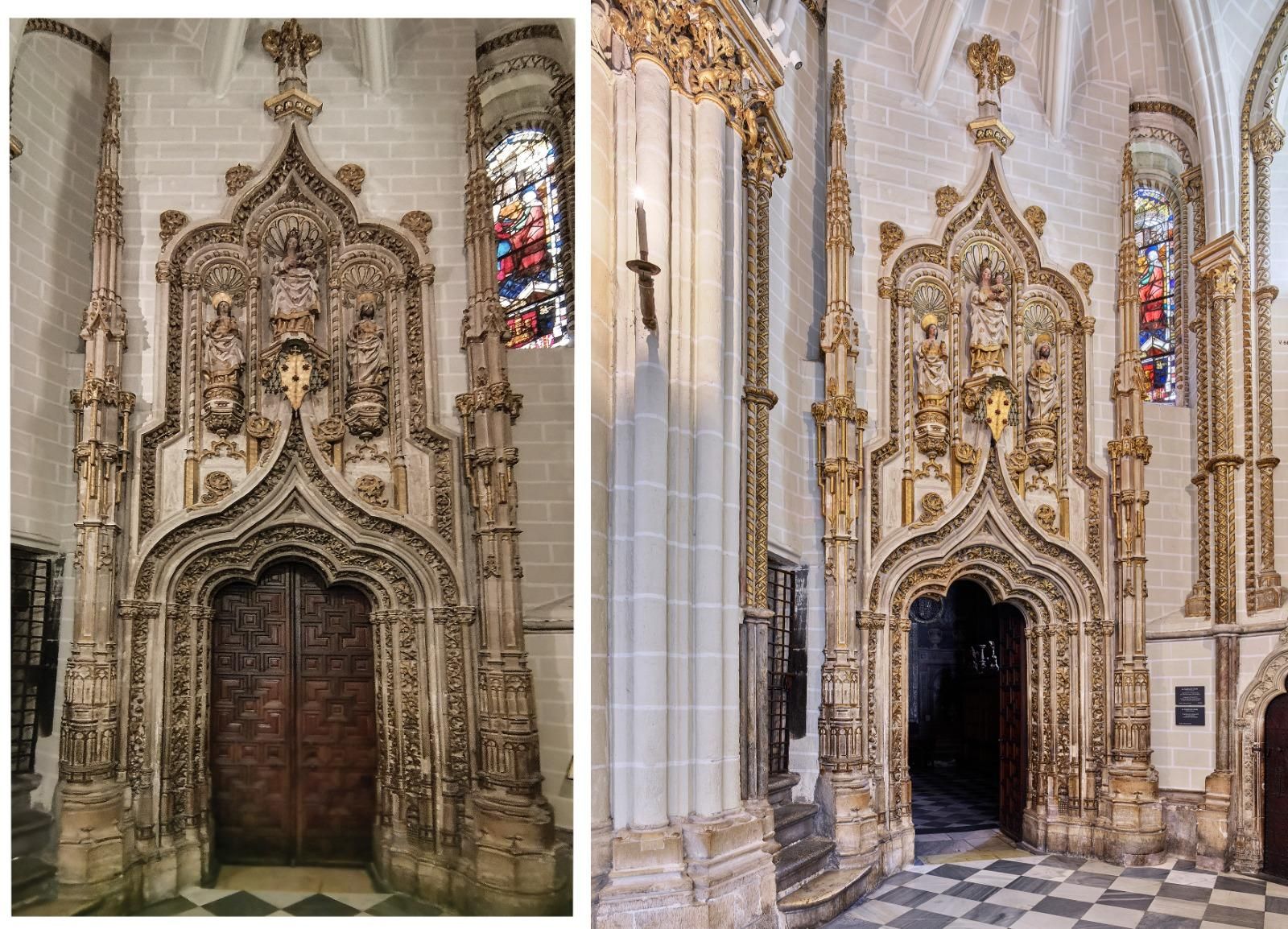 Rehabilitación de la portada de acceso de la catedral de Toledo (antes y después)