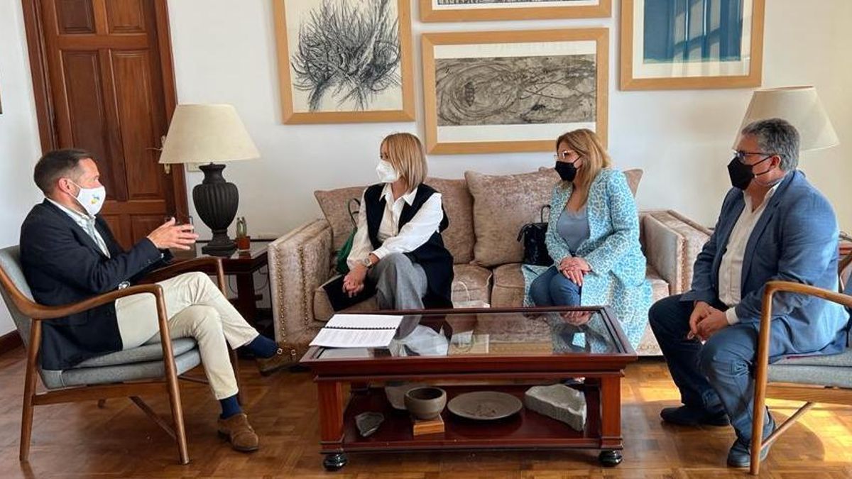 Un momento de la visita.