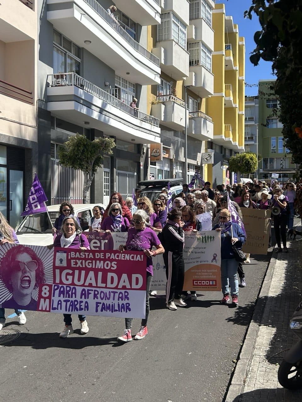 Marcha del 8M en Los Llanos de Aridane.
