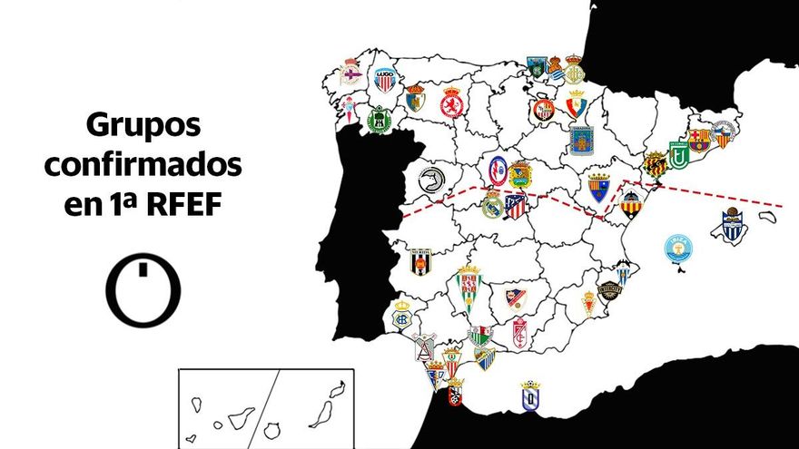 Así quedan definidos los grupos Norte-Sur en la Primera RFEF