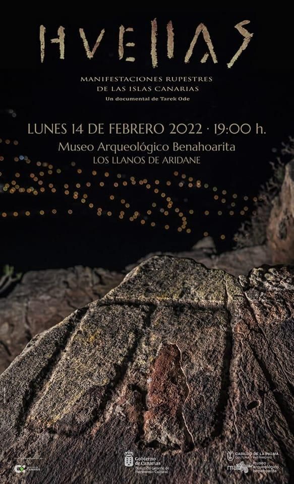 Cartel de la proyección del documental ‘Huellas’ de Tarek Ode en La Palma.