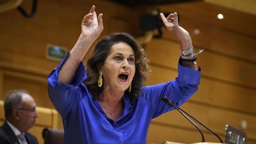 La senadora de Más Madrid, Carla Antonelli, en el Senado este lunes