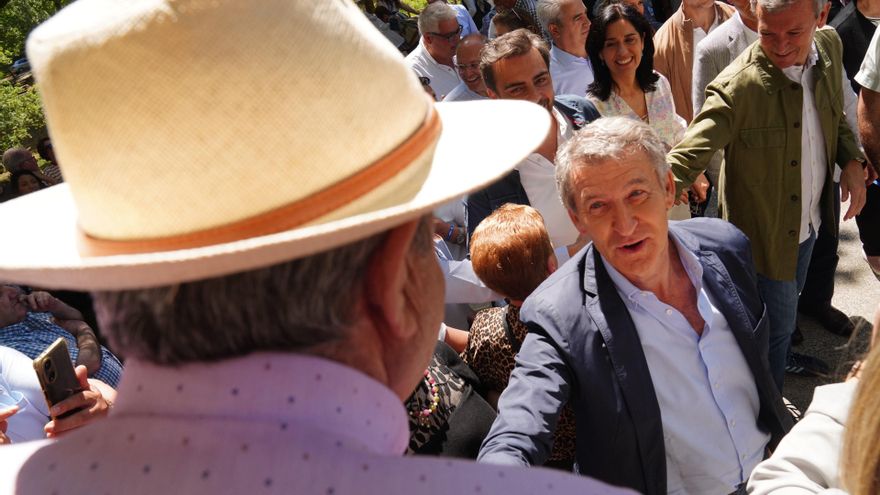 Feijóo, en la romería de O Pino organizada por el PP provincial de A Coruña.