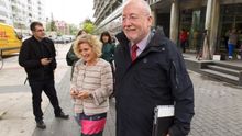 Ángel Loma Osorio e Izaskun Obieta, cuando declararon como testigos en el Palacio de Justicia de Vitoria