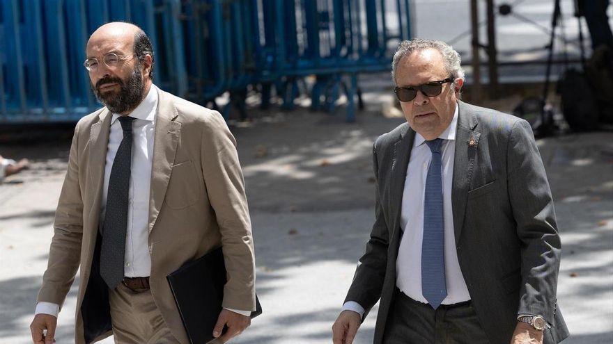 El secretario general de Manos Limpias, Miguel Bernad, en julio en Madrid