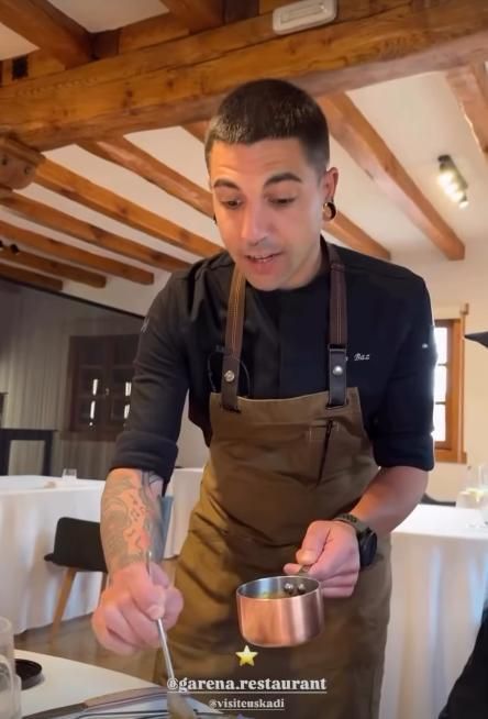 Julen Baz en el restaurante Garena.