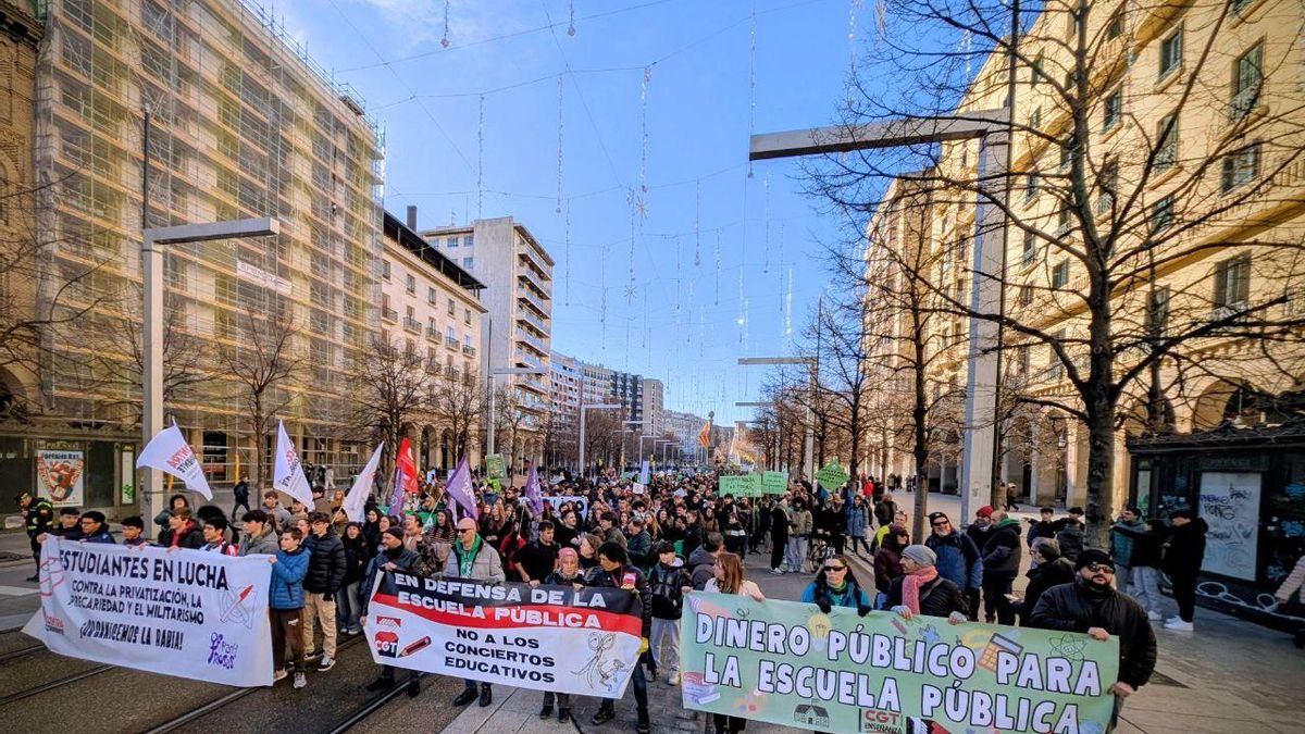 Aragón vive una semana de protestas educativas para exigir "más inversión" en la escuela pública