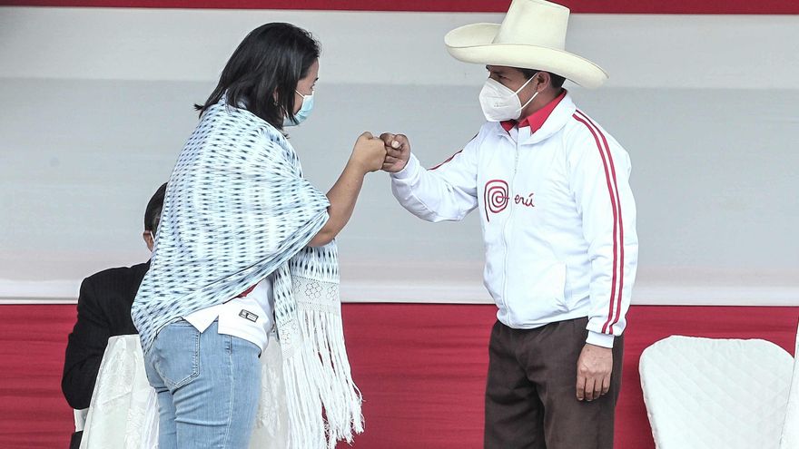 Castillo y Fujimori acuerdan realizar dos debates antes del balotaje en Perú