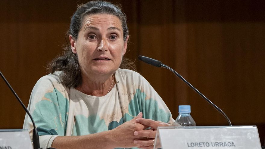 Loreto Urraca, en una conferencia en el Instituto Cervantes.
