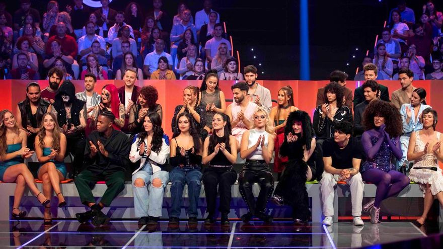Los aspirantes del Benidorm Fest 2023 en la gala de presentación emitida el 29 de octubre