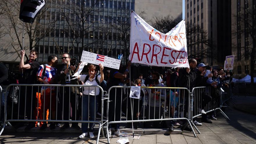 La concentración de apoyo a Trump quedó en la nada