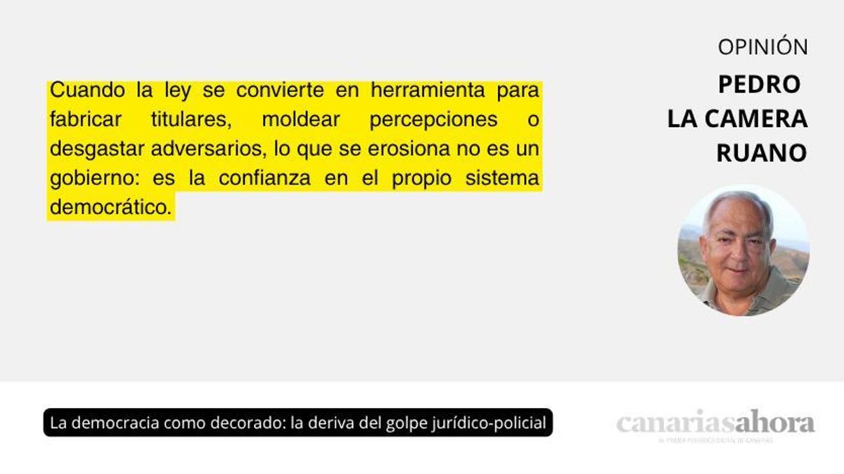 La democracia como decorado: la deriva del golpe jurídico‑policial