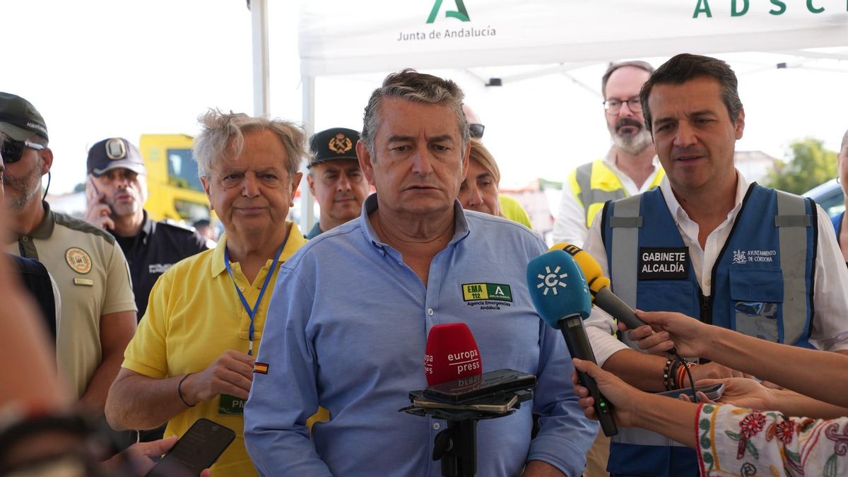 Antonio Sanz comparece ante los medios desde Cerro Muriano