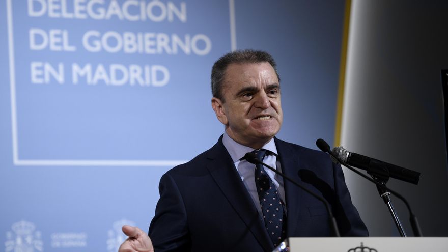 El delegado del Gobierno en Madrid, José Manuel Franco, comparece en rueda de prensa en la sede de la Delegación del Gobierno en Madrid (España), a 4 de marzo de 2021.