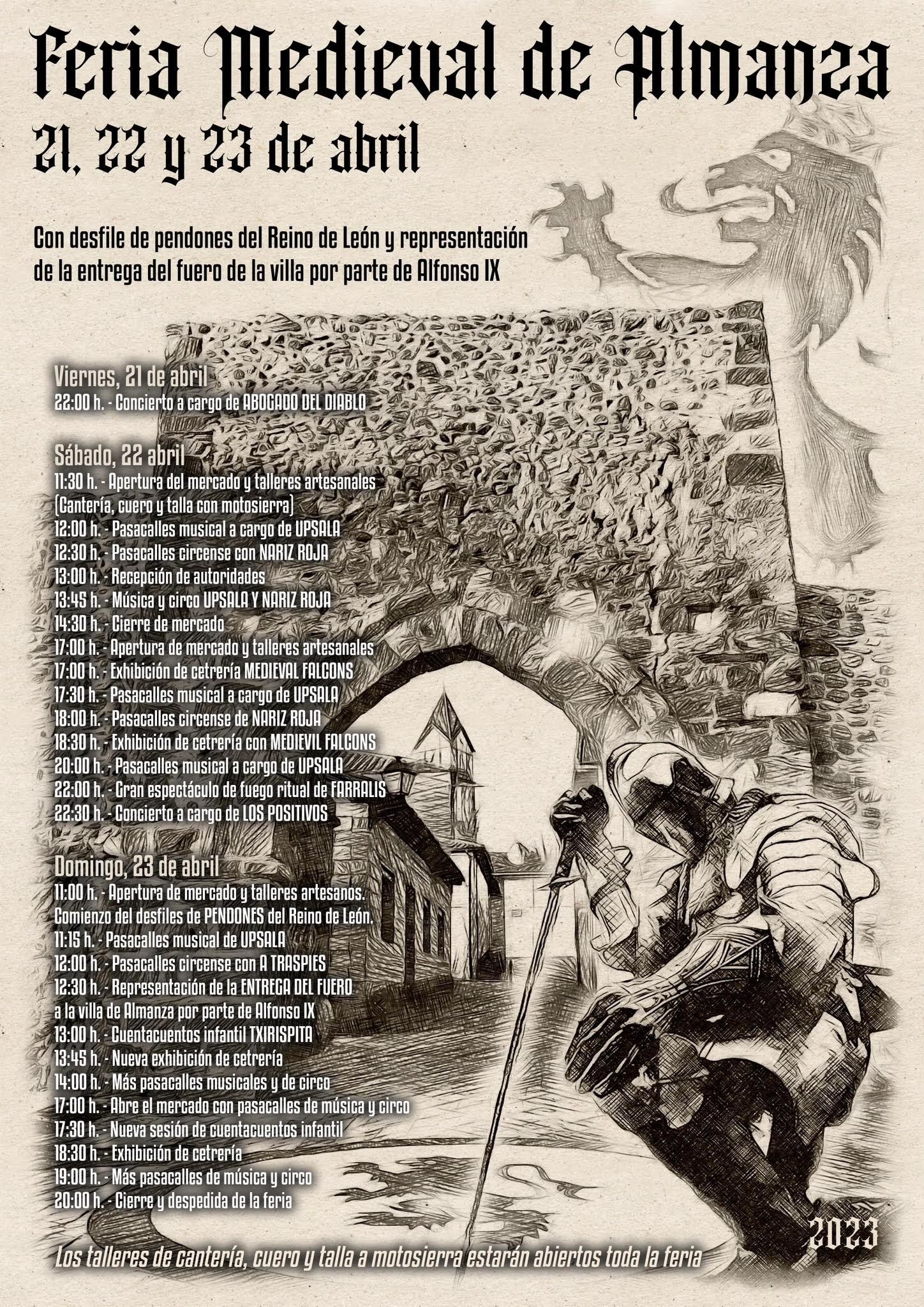 Cartel de la Feria Medieval de Almanza.