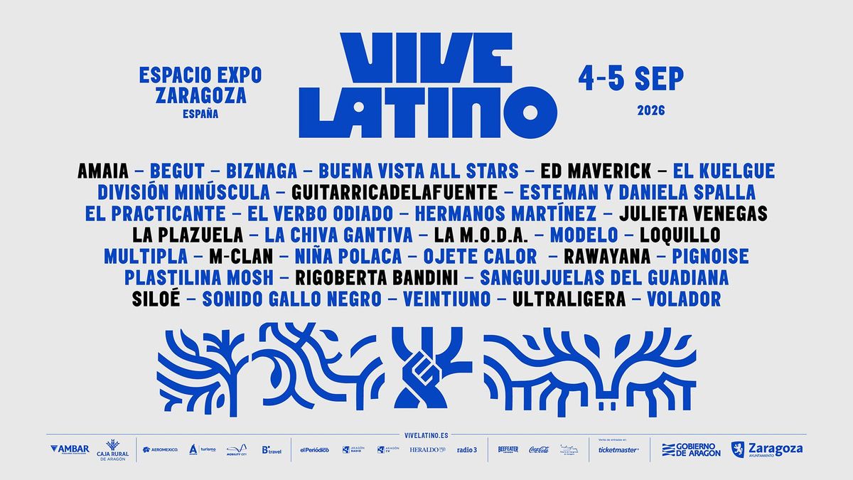 El Vive Latino cierra un ciclo de cinco años en Zaragoza: estos son los 32 nombres en su cartel de 2026