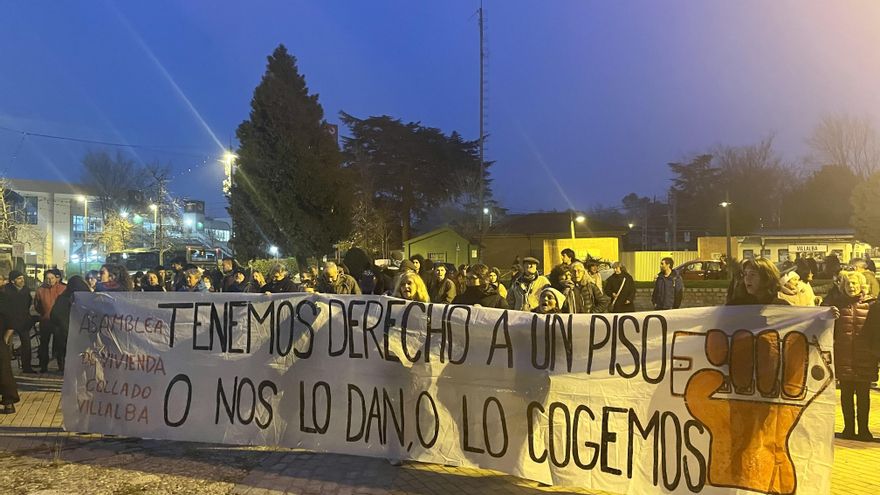 Manifestación en Villalba tras el incendio.