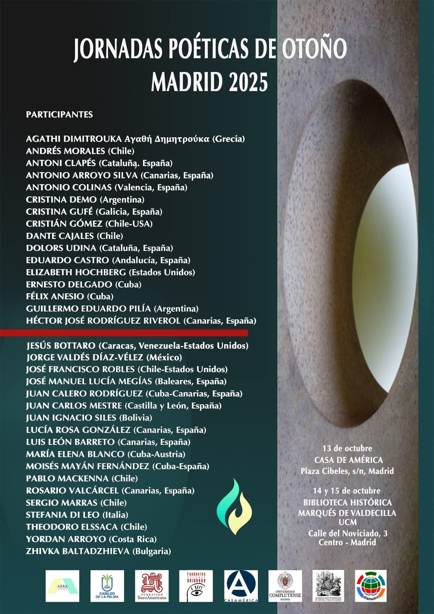 Cartel de las Jornadas Poéticas de Otoño.