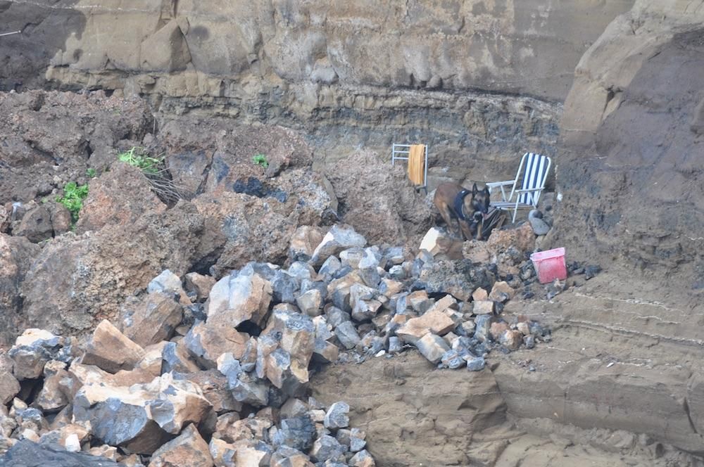 Derrumbe en La Isleta.