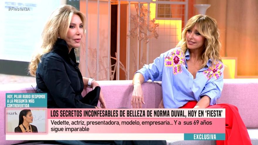 Incómodo momento de Norma Duval en 'Fiesta' por una pregunta sobre sexo: "Os tengo que contar por lo que he venido"