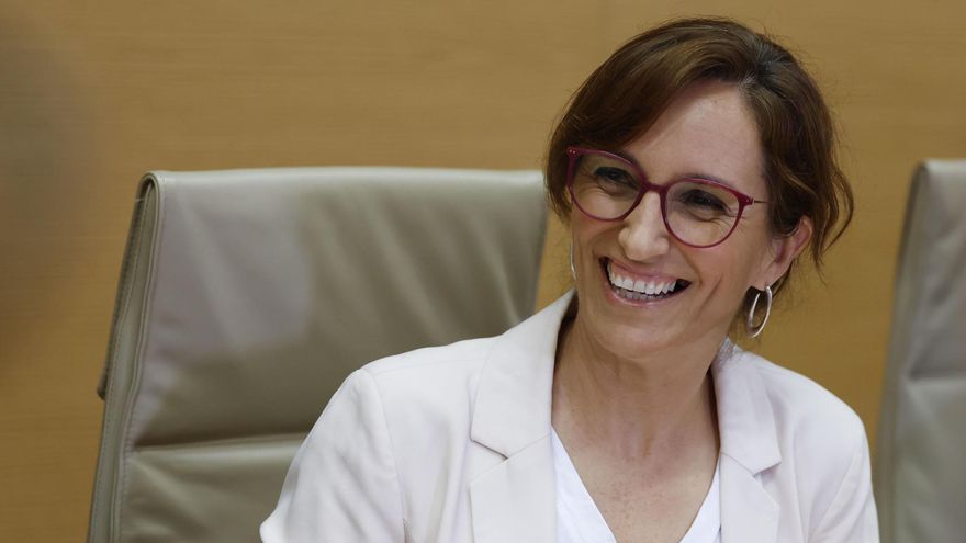 La ministra de Sanidad, Mónica García, comparece este jueves en la Comisión de Sanidad del Congreso.