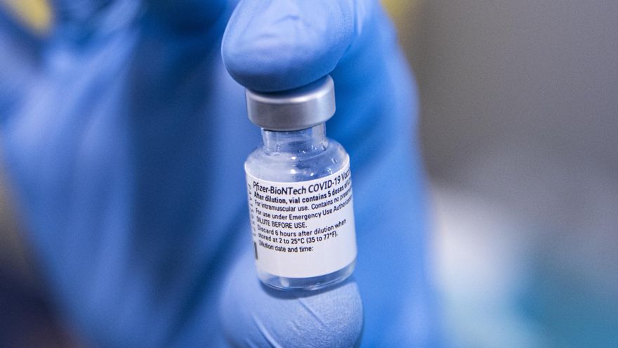 Vial de la vacuna de Pfizer / BioNtech contra la Covid-19.