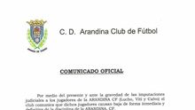 Comunicado del Arandina C.F