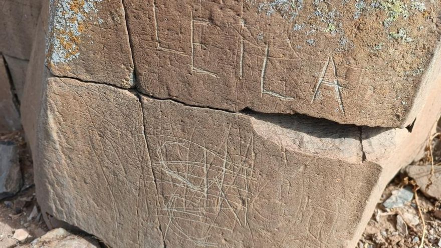 Acto vandálico en el yacimiento arqueológico de Morro de La Galera