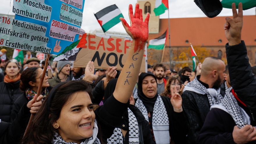 Miles de personas se manifiestan en Berlín en apoyo a Palestina