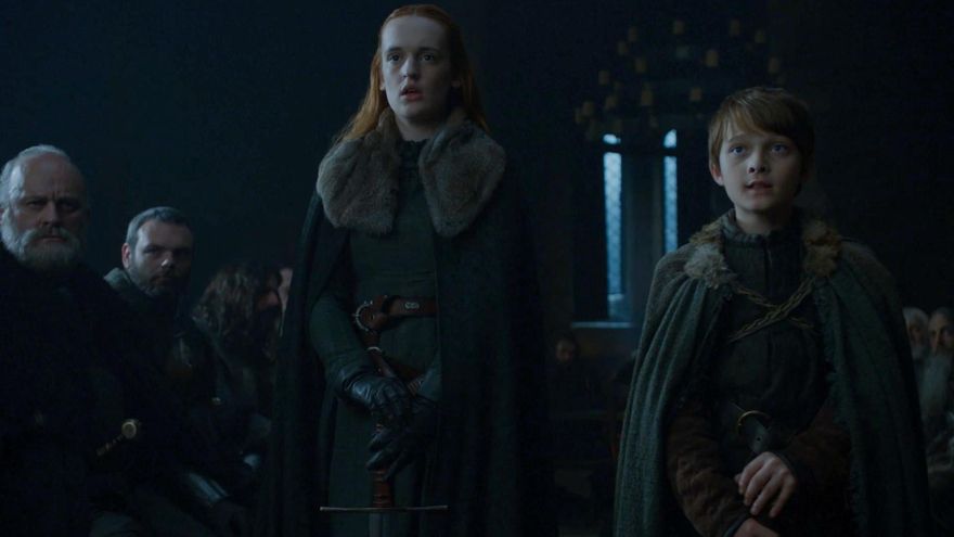 Alys Karstark (Megan Parkinson) y Ned Umber (Harry Grasby)