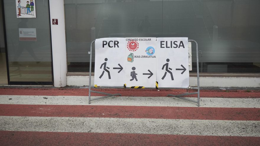 Recinto Ferial de Navarra, en Pamplona, donde el Departamento de Salud del Gobierno de Navarra realiza pruebas PCR de detección del Covid-19.
