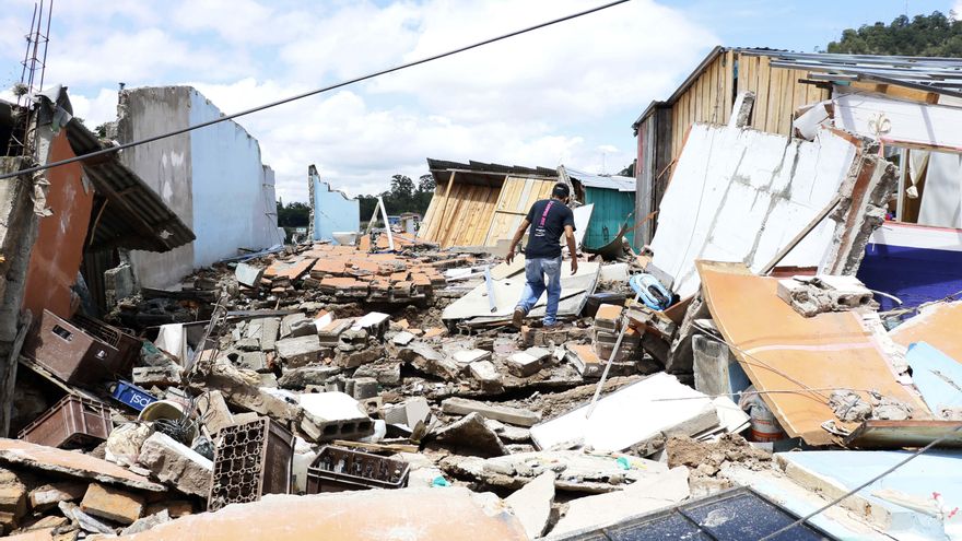 Declararan una zona de desastre en la capital de Honduras por los derrumbes